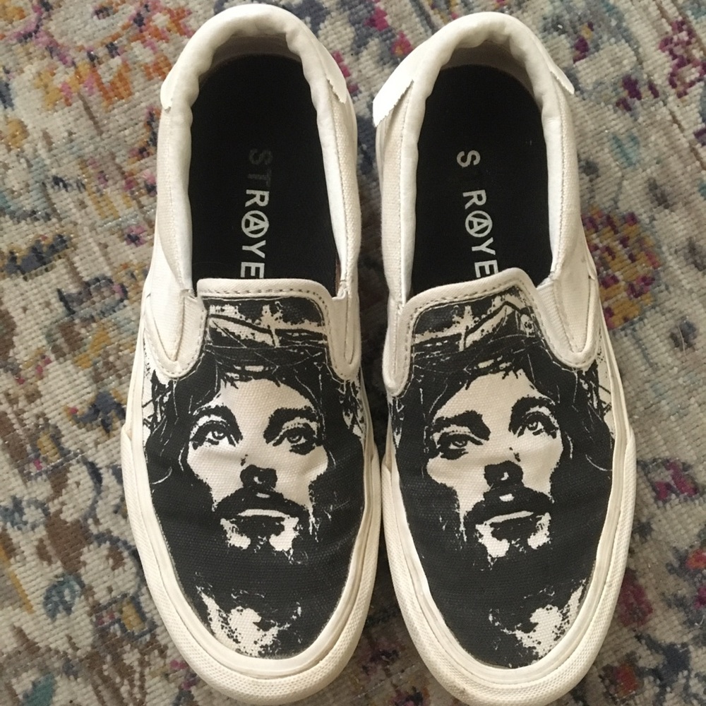 Sneakers with Jesus’ face